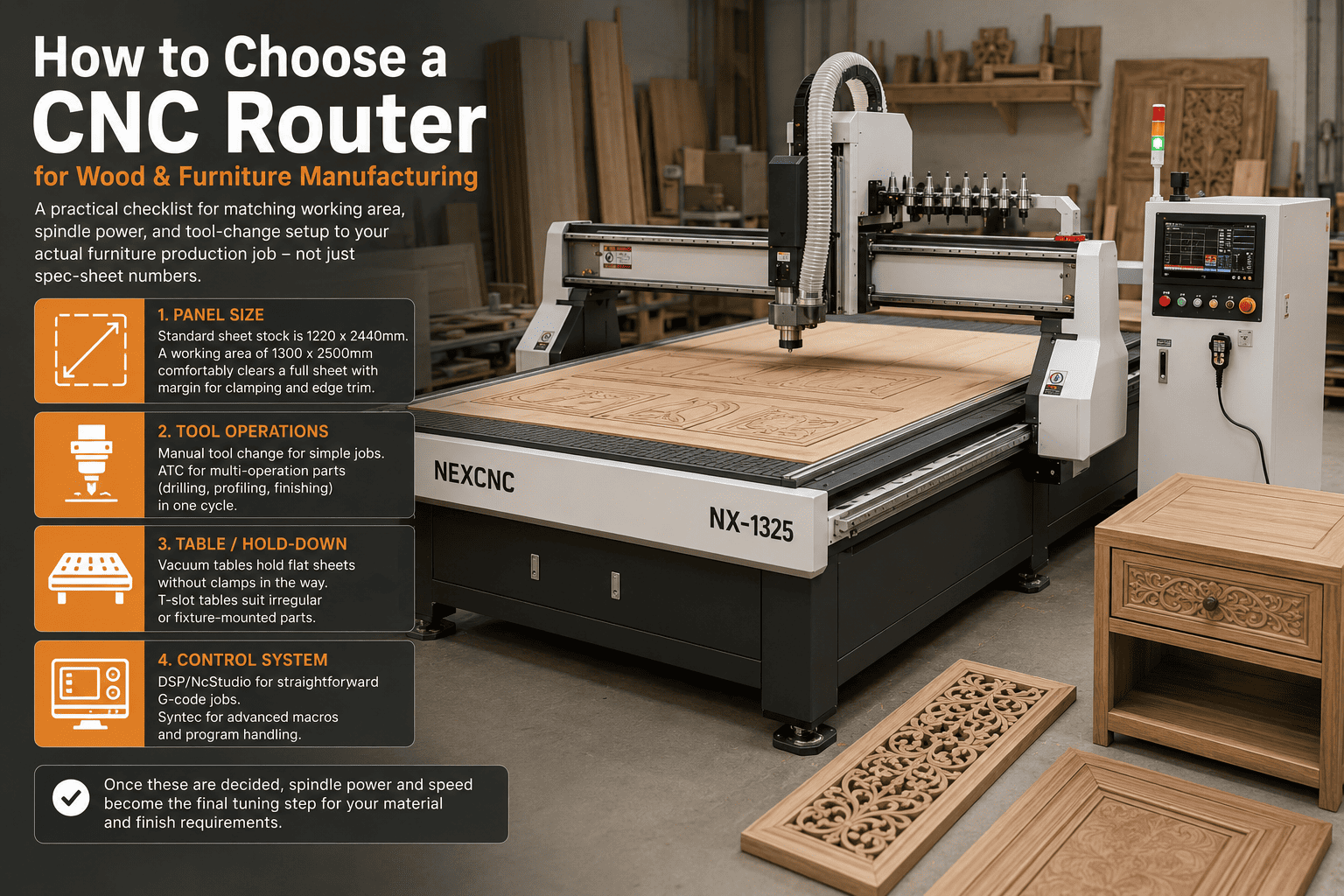 How to Choose a CNC Router for Wood & Furniture Manufacturing